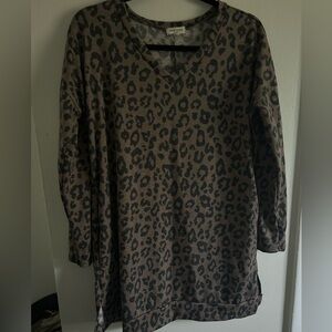 Sweet Love Leopard Print Top - Brown and Black
